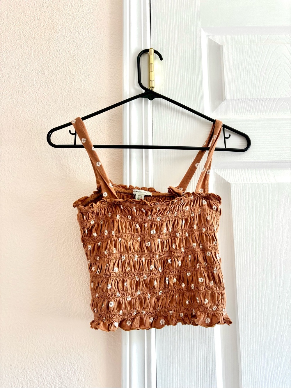 American Eagle Smocked Daisy Tank Top Small